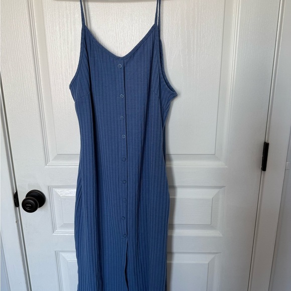 Say What Blue Strappy Midi Dress - Picture 2 of 9
